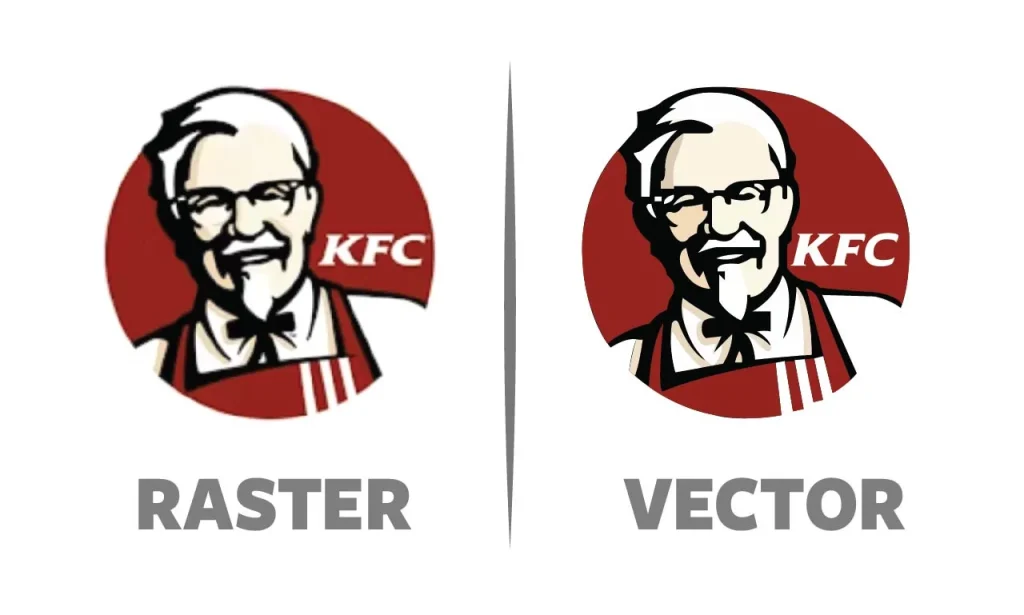 KFC logo vector graphic for design reference